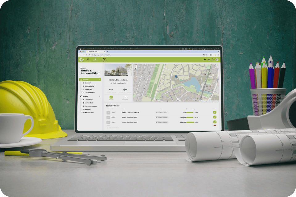 3 digitale Tools und Nachweise für klimaresiliente Wettbewerbsentwürfe